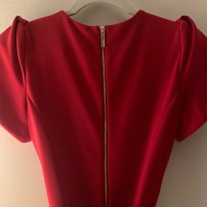 Red Belted Calvin Klein Jumpsuit